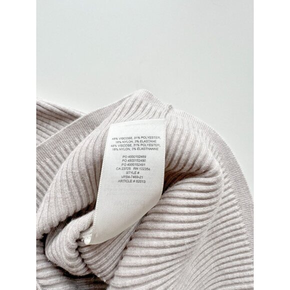 Aritzia WILFRED Reso Greige Ribbed Knit High Waisted Bodycon Mini Skirt, Size S - Picture 6 of 12